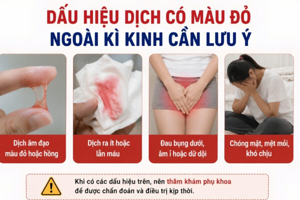 Dịch có màu đỏ: Nguyên nhân và khi nào nên đi khám?