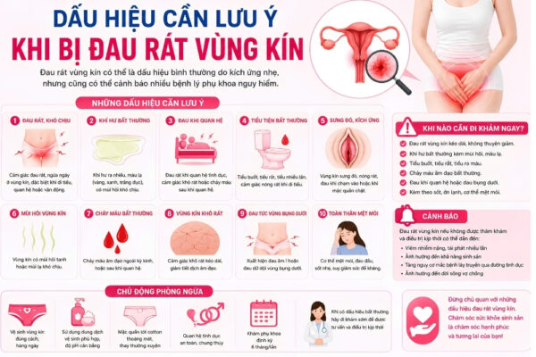 Đau rát vùng kín nữ: nguyên nhân và hướng xử lý
