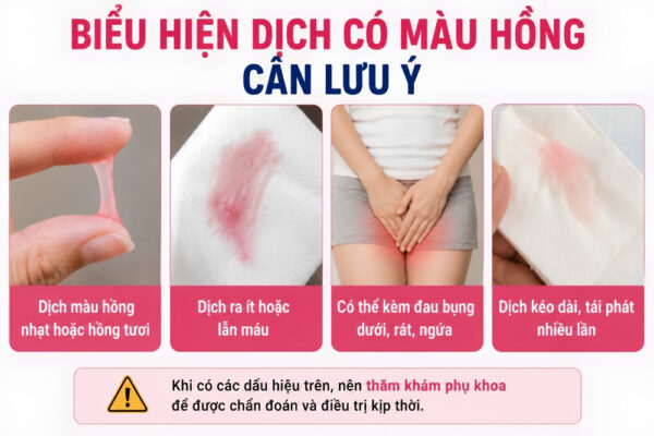 Vì sao dịch có màu hồng? Nguyên nhân thường gặp