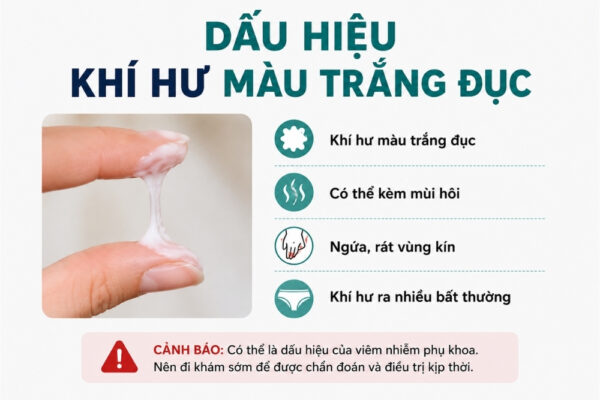Khí hư có màu trắng đục: cảnh báo nguy cơ viêm nhiễm phụ khoa