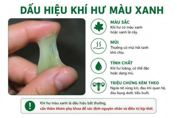 Khí hư có màu xanh là bị gì? chị em không nên chủ quan