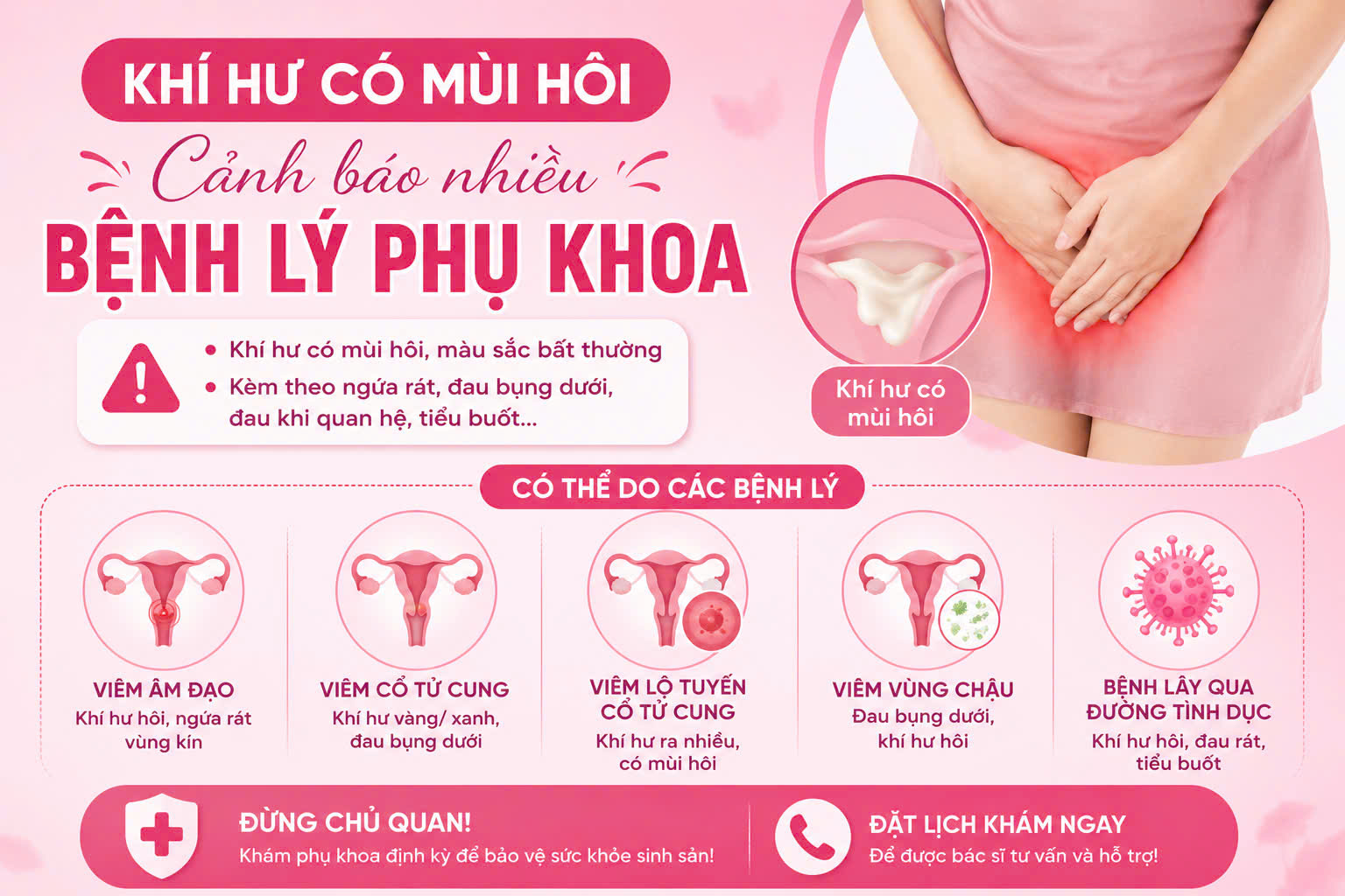Khí hư có mùi hôi: Dấu hiệu chị em không nên bỏ qua