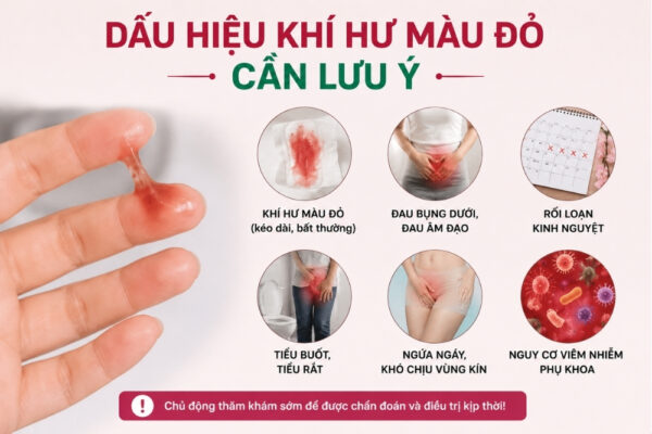 Khí hư có màu đỏ nguy hiểm không? Chuyên gia giải đáp