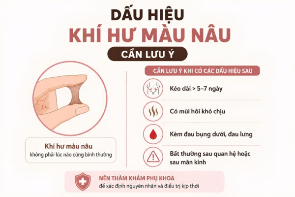 Khí hư có màu nâu phải làm sao? khi nào cần đi khám?