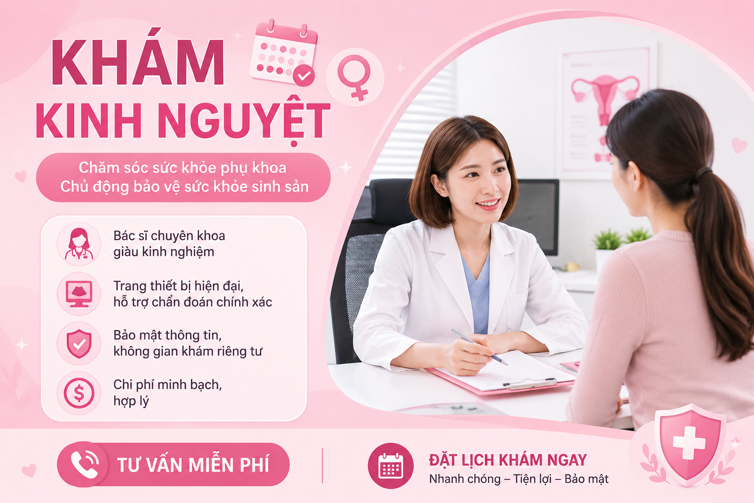 Khám Kinh Nguyệt Ở Đâu Tốt? Quy Trình Khám Và Chi Phí