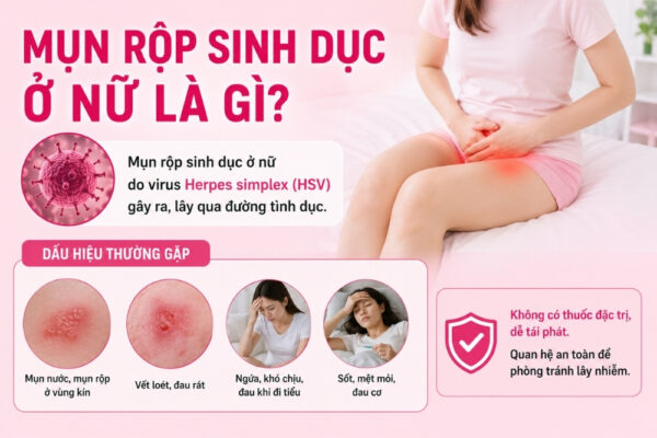 Mụn Rộp Sinh Dục Ở Nữ Biểu Hiện Ra Sao? Có Nguy Hiểm Không?