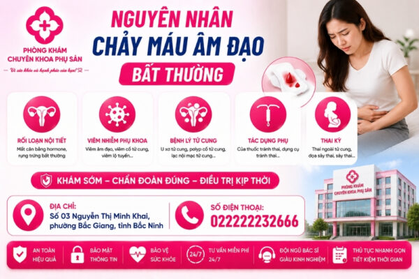 Máu ra ít những không phải kinh nguyệt là bị gì?