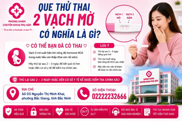 Que thử 2 vạch mờ nhạt có thai không? bác sĩ giải đáp