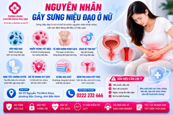 Sưng Niệu Đạo Ở Nữ Là Bệnh Gì? Nguy Hiểm Không?